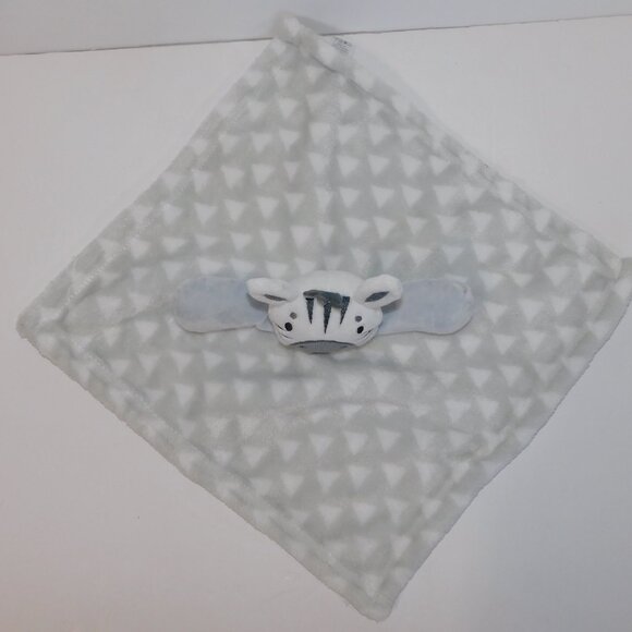 Activities by Baby mode Plush Gray White Zebra Security blanket baby Lovey - Picture 3 of 6